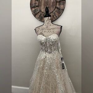 Sparkly corset wedding dress, reception, ball gown, prom or pageant evening gown